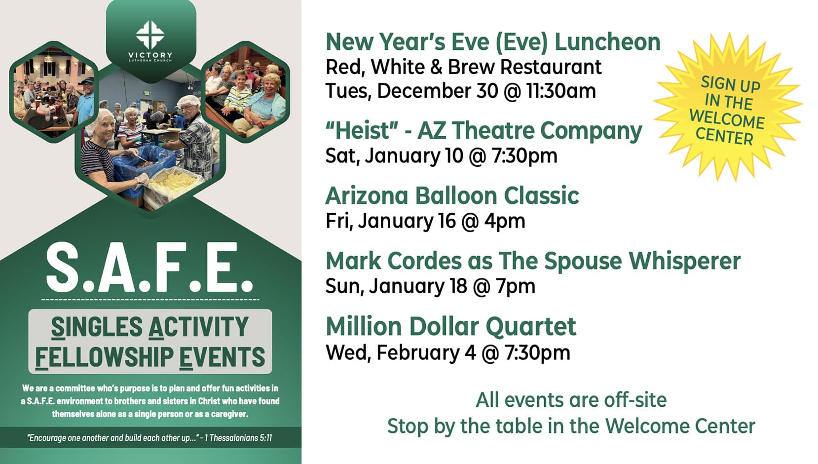 DEC 2025 Singles Events